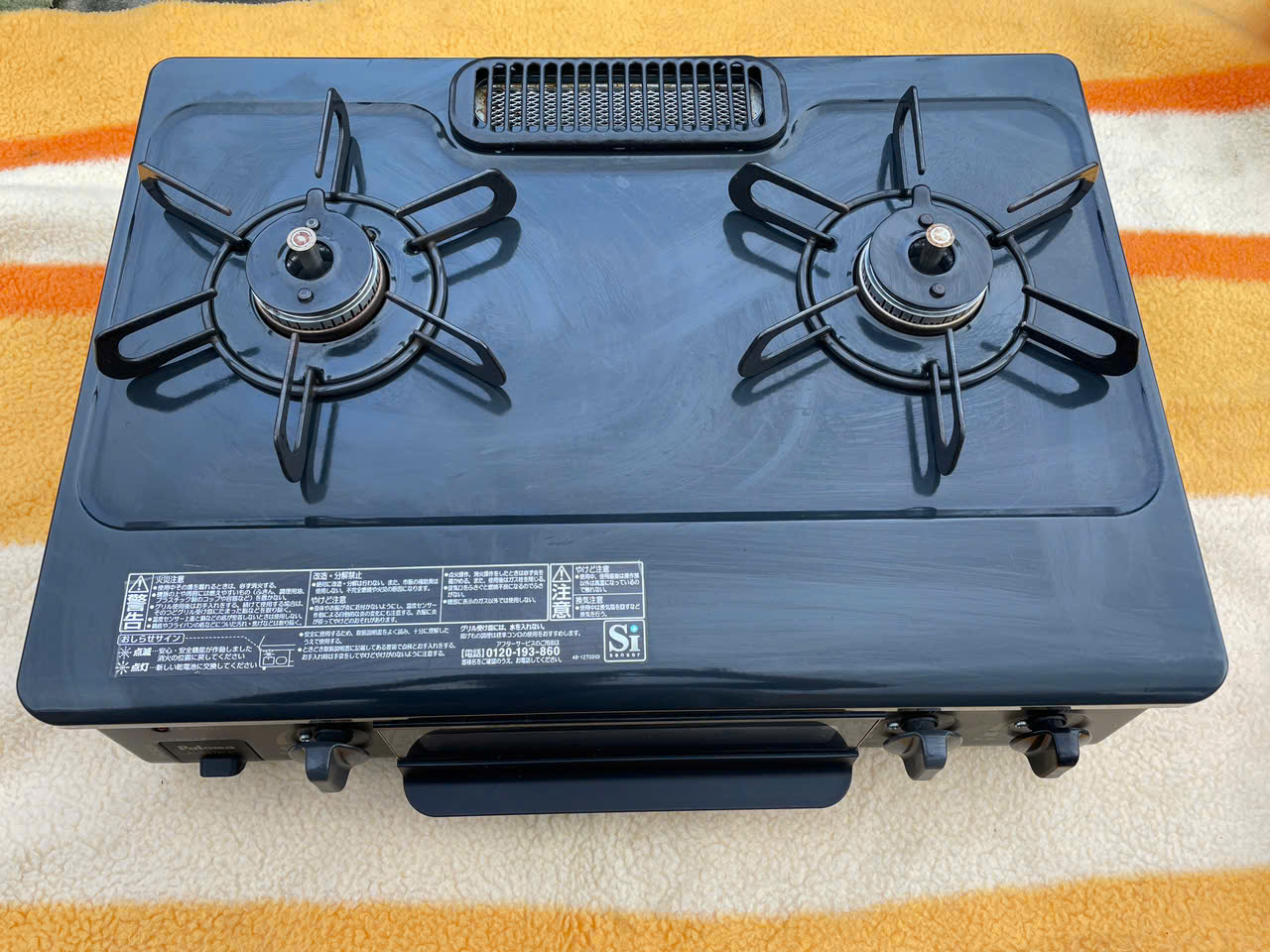 Paloma パロマ LPガス用 ガステーブル IC-S37K-2L 水無しグリル 美品 動作確認済み 1週間保証【SKU:160703】 - 画像 (2)